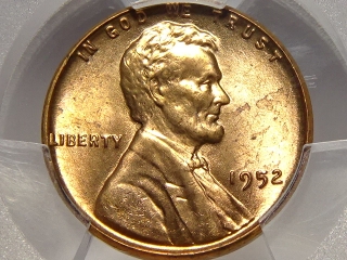 1952 Lincoln Cent MS65 PCGS Red