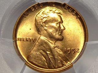 1952 Lincoln Cent MS65 PCGS Red