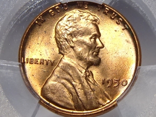 1950 Lincoln Cent MS65 PCGS Red