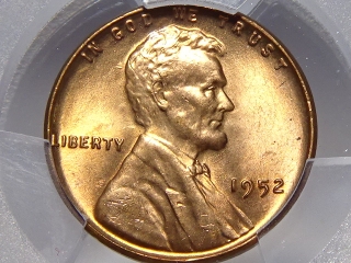 1952 Lincoln Cent MS65 PCGS Red