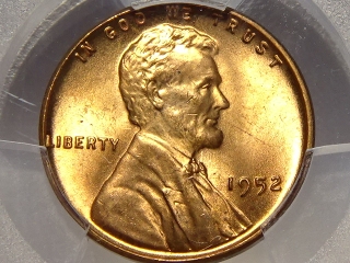 1952 Lincoln Cent MS65 Red PCGS