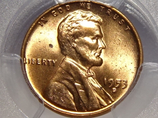 1953-D Lincoln Cent MS65 Red PCGS