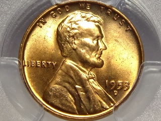 1953-D Lincoln Cent MS65 Red PCGS