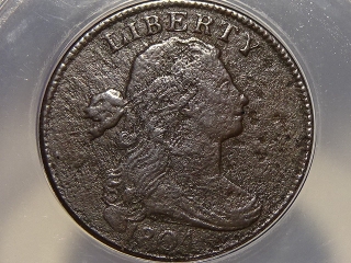 1804 Large Cent VF20 Details ANACS