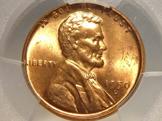 1950-D Lincoln Cent MS65 Red PCGS