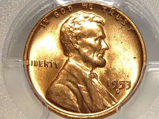 1953-D Lincoln Cent MS65 Red PCGS