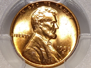 1953-D Lincoln Cent MS65 Red PCGS