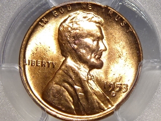 1953-D Lincoln Cent MS65 Red PCGS