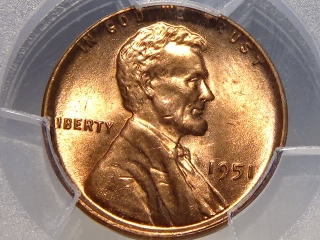 1951 Lincoln Cent MS65 Red PCGS