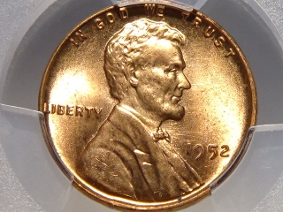 1952 Lincoln Cent MS65 Red PCGS