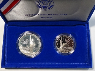 1986-S Statue of Liberty Commemorative Two Coin Set Proof