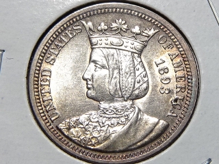 1893 Isabella Quarter AU58