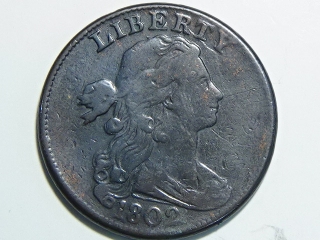 1802 Large Cent F12 No Stems