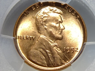 1952 Lincoln Cent MS65 Red PCGS