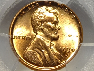 1950-D Lincoln Cent MS65 Red PCGS