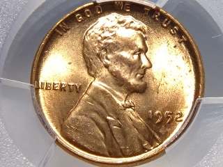 1952 Lincoln Cent MS65 Red PCGS