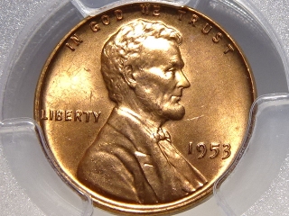 1953 Lincoln Cent MS65 Red PCGS