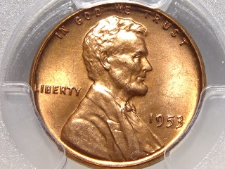 1953 Lincoln Cent MS65 Red PCGS