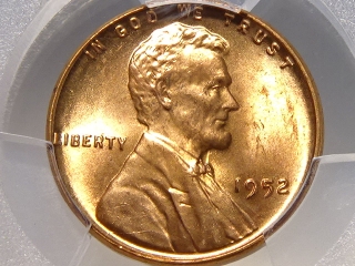 1952 Lincoln Cent MS65 Red PCGS