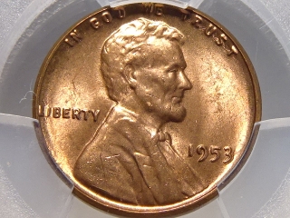 1953 Lincoln Cent MS65 Red PCGS