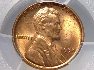 1952 Lincoln Cent MS65 Red PCGS