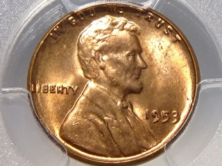 1953 Lincoln Cent MS65 Red PCGS