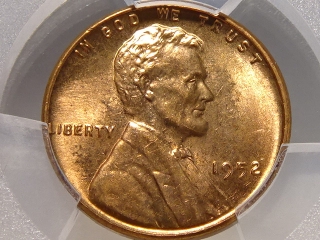 1952 Lincoln Cent MS65 Red PCGS