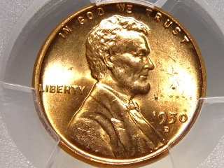 1950-D Lincoln Cent MS65 Red PCGS