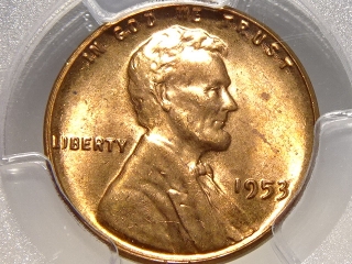 1953 Lincoln Cent MS65 Red PCGS