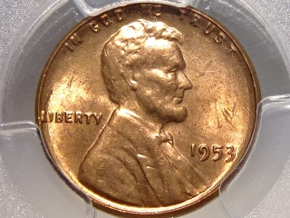 1953 Lincoln Cent MS65 Red PCGS