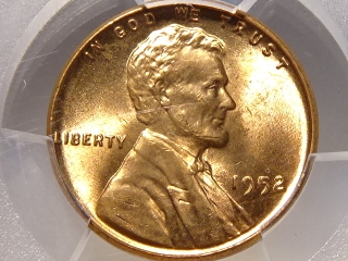 1952 Lincoln Cent MS65 Red PCGS