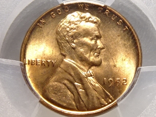 1952 Lincoln Cent MS65 Red PCGS