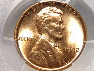 1952 Lincoln Cent MS65 Red PCGS