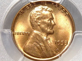 1953 Lincoln Cent MS65 Red PCGS