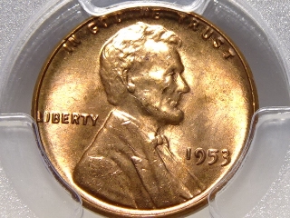 1953 Lincoln Cent MS65 Red PCGS