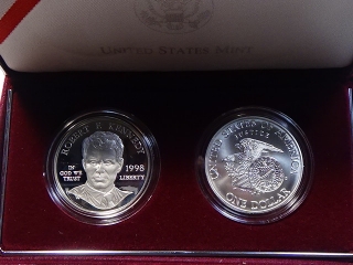 1998 Robert F. Kennedy Two Coin Commemorative Dollar Set