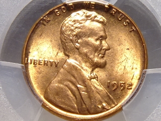 1952 Lincoln Cent MS65 Red PCGS