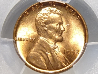 1952 Lincoln Cent MS65 Red PCGS