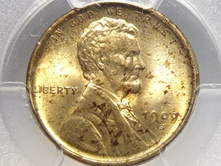 1909-S/S Lincoln Cent MS64 RB PCGS