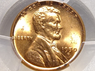 1950-D Lincoln Cent MS65 Red PCGS