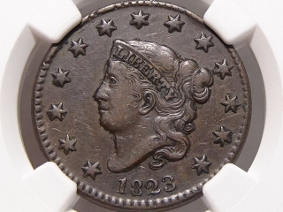 1823 Large Cent XF45 NGC N-2