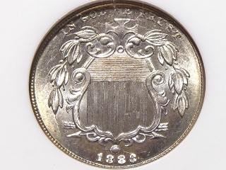 1883/1882 Shield Nickel MS64 NGC CAC